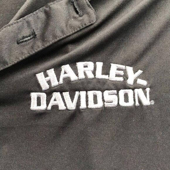 Harley-Davidson Mens Polo Shirt Large Black Bruce Rossmeyers Daytona Beac FL - Picture 7 of 12